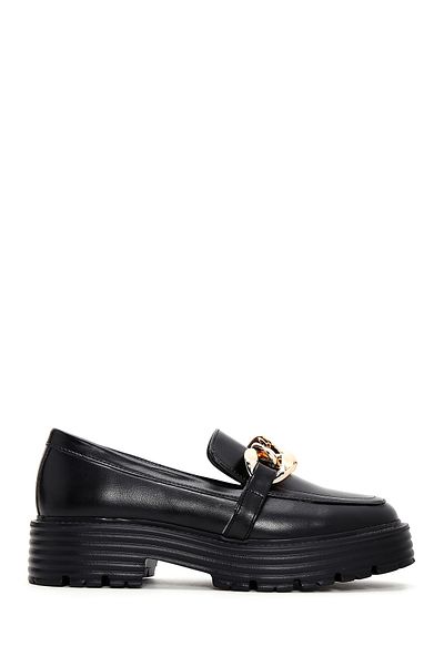 Derimod Loafer negru pentru femei cu talpă groasă - 25SFE 400318