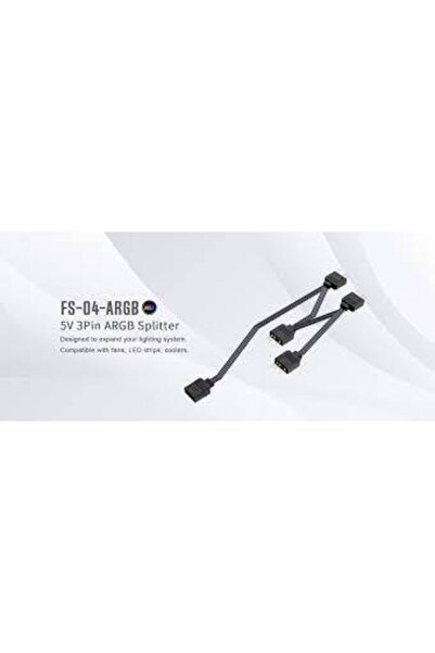 ID-COOLİNG Fs-04-argb 5v 3pin Argb Splitter Fan Çoklayıcı