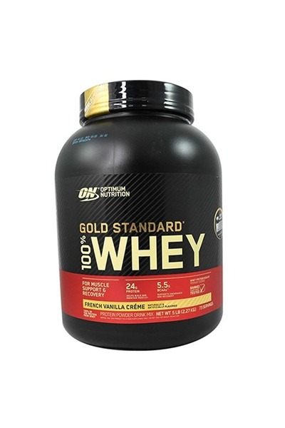 ON Optimum Nutrition جولد ستاندرد 100% واي كريمة الفانيليا الفرنسية 5 أرطال