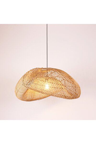 Mylamp Yasmin  Asimetrik Rattan Avize 80x40