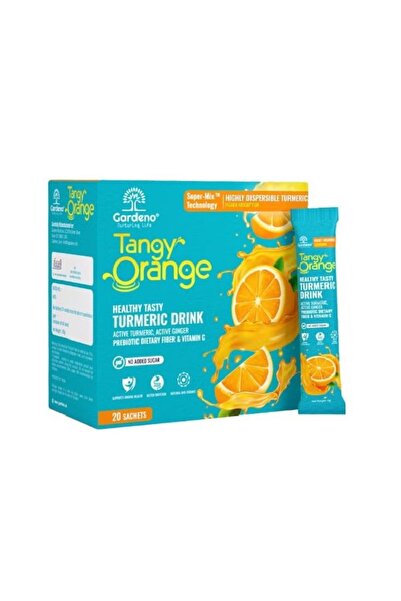 Gardeno مسحوق الكركم والزنجبيل والبريبايوتيك بنكهة البرتقال اللاذع، 20 قرصًا