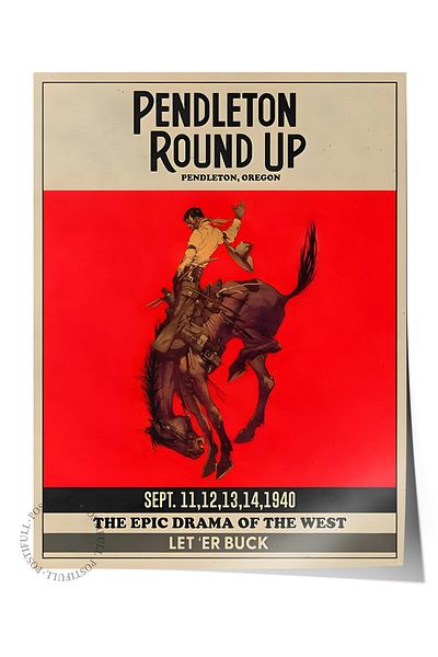 Postifull Unframed Poster, Pendleton Round up Rodeo, Comfort Series Kitchen Wall Poster, No:108960