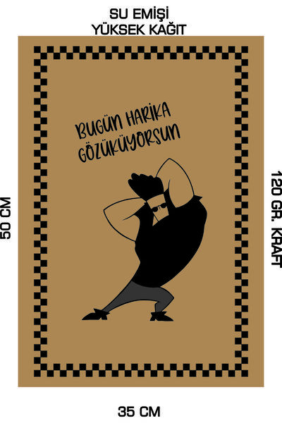 duha trend 35x50 120 Gr. Kraft Kağıt Oto Paspası Jony Bravo 100 Adet