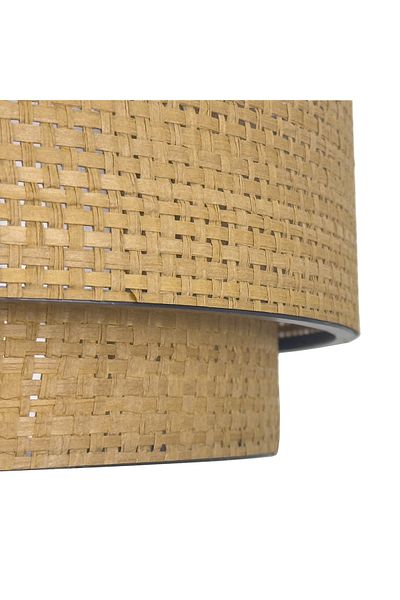 Vivido Home Modern Natural Hazeran Rattan 2-Level Wicker Chandelier
