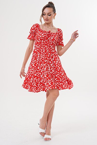 ZEYWEAR فستان جيبي بنمط ديزي بأكمام البطيخ