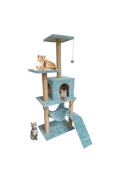 Reyo Luxury Cat Scratch Playhouse - Pet B-07 Turquoise