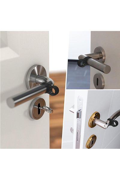 askıcım 4 Pcs Black Door Handle Stopper Door Stopper