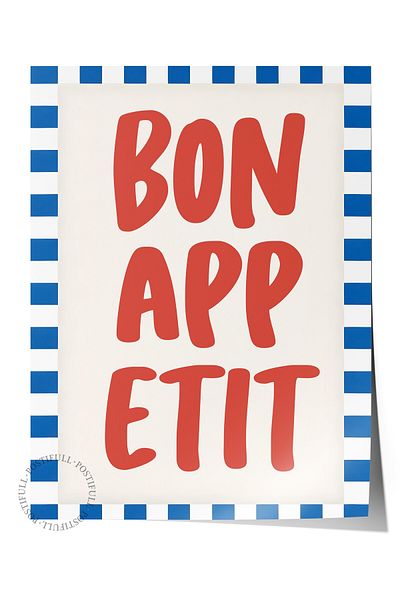 Postifull Unframed Poster, Bon Appetit, Comfort Series Kitchen Wall Poster, No:109055