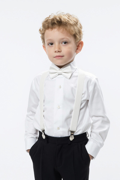 Trend Bebe Butik Set de bretele pentru pantaloni cu papion pentru copii, spec...