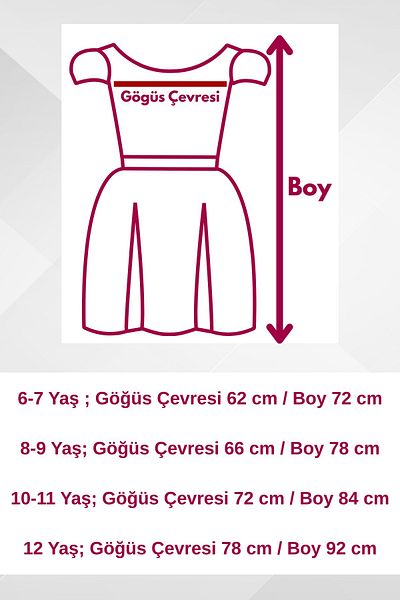 NEGİYYİM Girl's Twist Embroidered Dress 6-12 Years