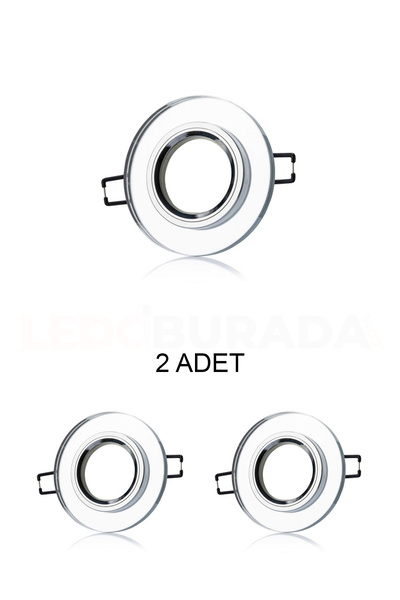 Cata Ct-6555 Ortanca Dekoratif Cam Spot Kasası Gu10 - 2’li Paket ( ampulsüz v...