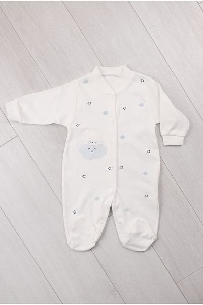 elizbaby 100% Organic Cotton Long Sleeve Snap Fastener Baby Rompers