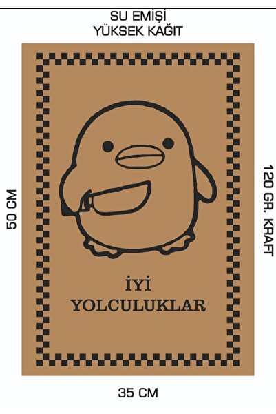 duha trend 35x50 120 Gr. Kraft Kağıt Oto Paspası Civciv 100 Adet