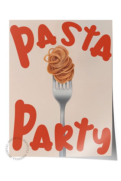 Postifull Poster fără încadrare, Tort Party, Poster de perete de bucătărie din seria Comfort, NR:109056