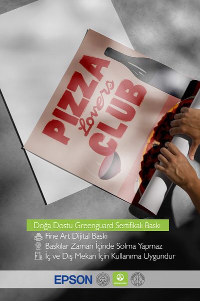 Postifull Pictură cu cadru alb, Pizza Lovers Club, Diagramă de perete pentru bucătărie din seria Comfort, NR: 109072