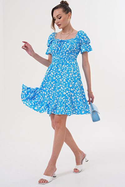 ZEYWEAR فستان جيبي بنمط ديزي بأكمام البطيخ