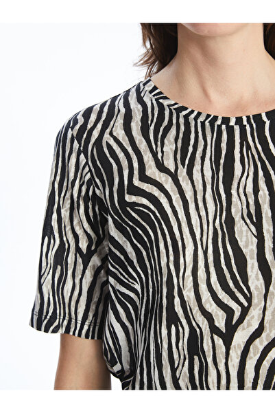 LC Waikiki Dámské tričko se vzorem Crew Neck