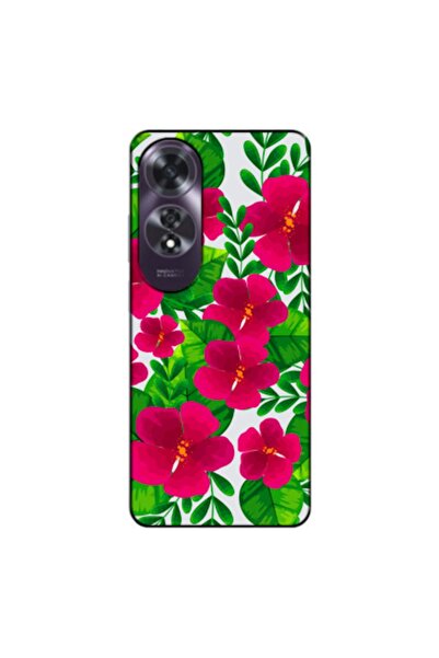 Zebana حافظة متوافقة مع هاتف اوبو A60 زهور الربيع 9 حافظة سيليكون (مطبوعة)