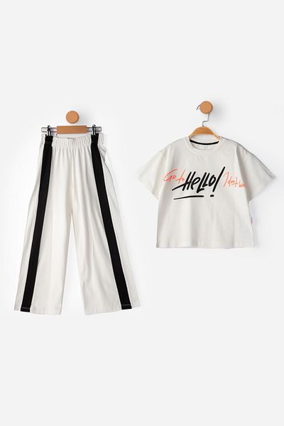 Lmn Hello Wide Leg Girl's Suit