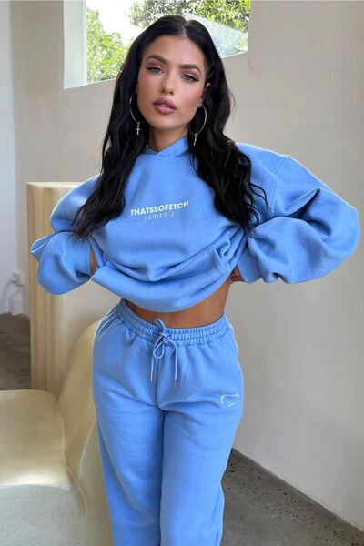 CLAYES Σετ αθλητικής φόρμας Baby Blue So Fetch Series 2 - Oversize Printed Hooded Raster