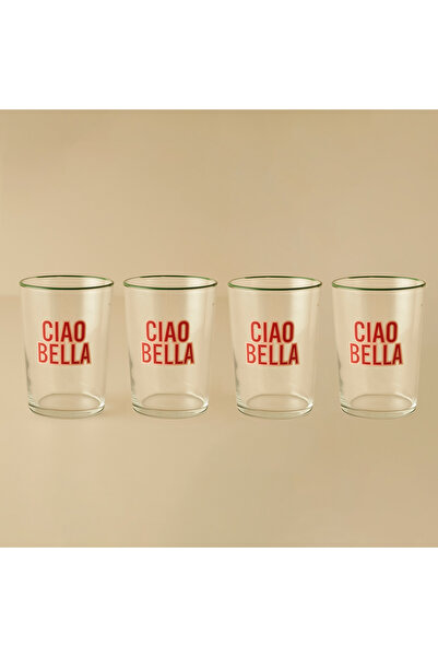 Bella Maison لاين تشاو بيلا كوب مشروب غازي 4 عبوات أحمر (510 سم مكعب)