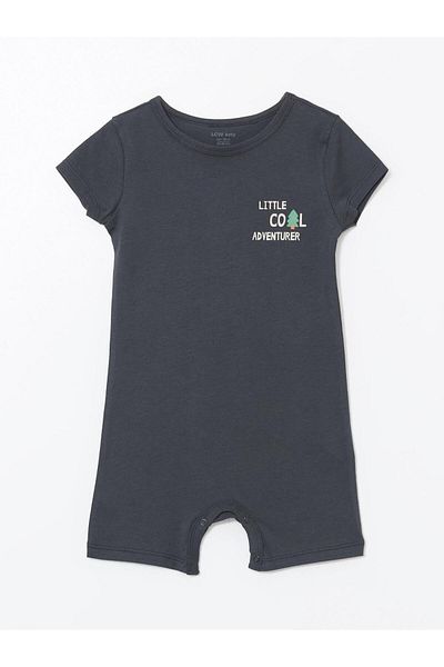 LC Waikiki Crew Neck Printed Baby Boy Jumpsuit