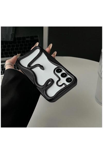 Zebana Samsung Galaxy A17 Compatible Case 3D Snake Silicone Case Black