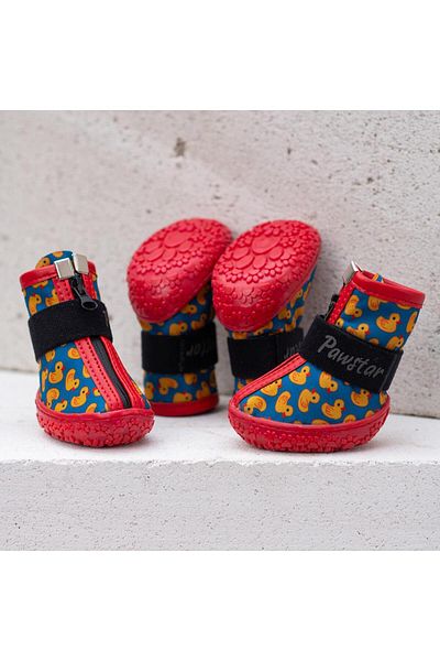 Pawstar Ducks Patterned Dog Shoes-Dog Booties