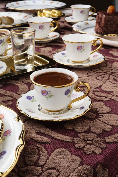 Karaca Royal Bone Diana Coffee Cup Set for 6 People 90 ml