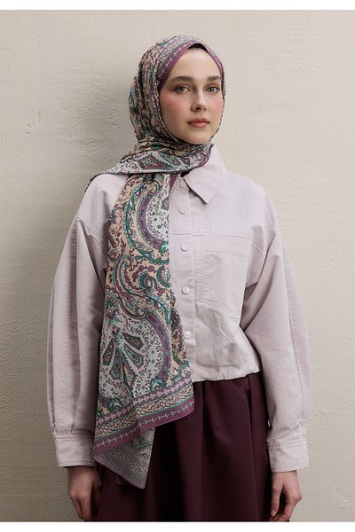 Fresh Elegant Pattern Shawl - Dusty Rose