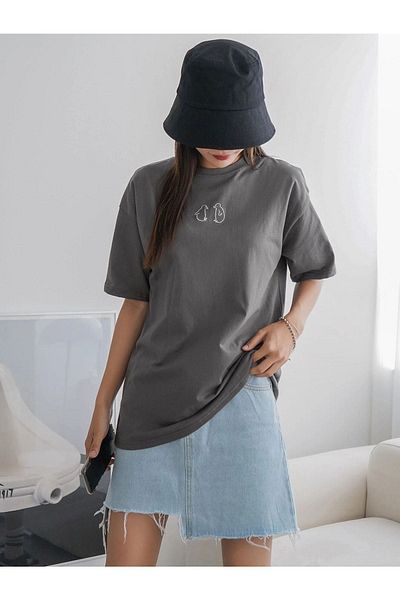 CLAYES Smoked Oversize Penguin T-shirt - Oversize Printed