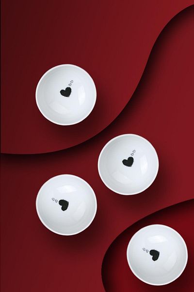 Kütahya Porselen Pretty 4 Piece 10 cm Bowl Set