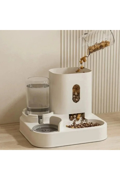YENİTECH Kedi & Köpek Mama ve Su Kabı Çift Hazneli Kaymaz Su Yem Dağıtıcı Evcil Hayvanlar İçin Besleme Seti