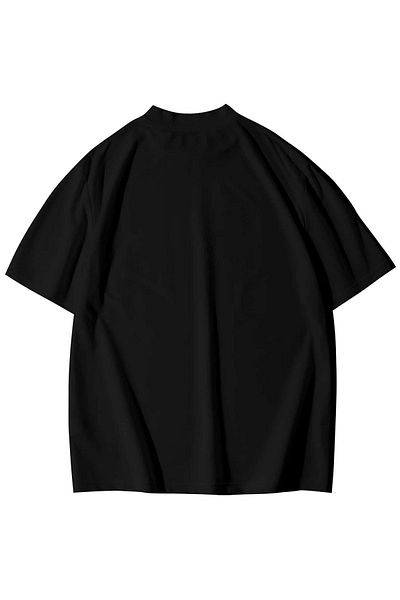 VBSVİBES Unisex Black Oversize Day Vibes Rose Printed Knitted T-shirt