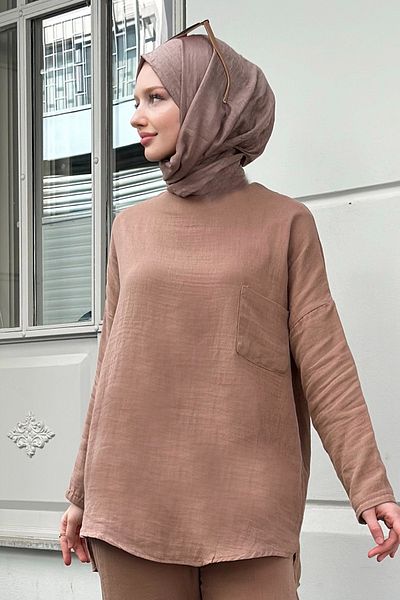 Gizce Ariya Camel Tunic