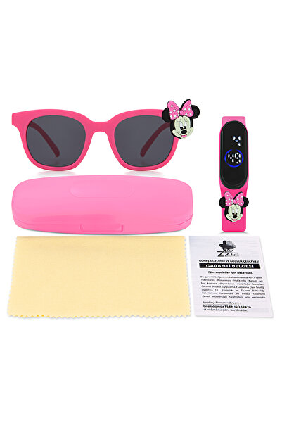 Zzla UV400 Korumalı Çocuk Güneş Gözlüğü Dokunmatik Kol Saati Renkli Kutu