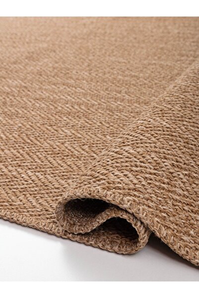 SARAZ HALI Srz-0503 Jüt Tabanlı Hasır Dokuma Örme Bohem Antialerjik Halı Kilim Balık Sırtı