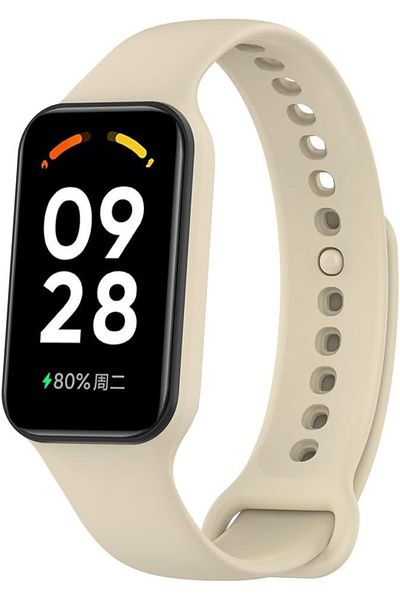 Fibaks سوار معصم ذكي متوافق مع Xiaomi Mi Band 8 Active عالي الجودة من السيليكون