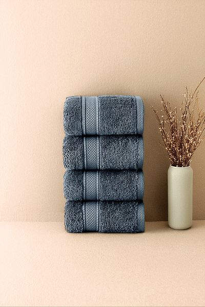 BOOVI Roon - 4 pcs50 X 90 Cm 100% Pure Cotton, Quality Towel SetHand| Face| Dowry| Bathroom| Luxury Towel
