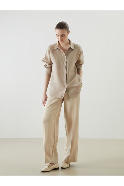 LC Waikiki Koszula damska lniana oversize
