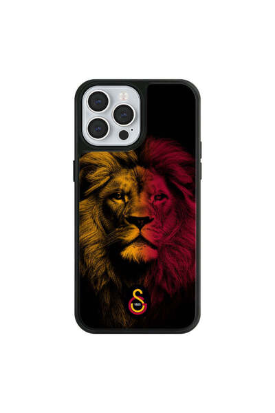 Galatasaray iPhone 13 Pro Max Uyumlu Galatasaray Sarı Kırmızı Parçalı Aslan L...
