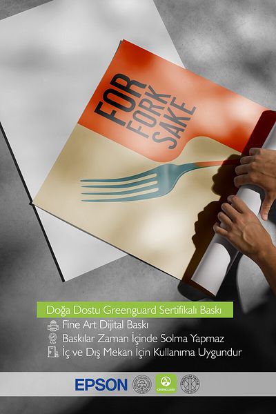 Postifull Pictură cu cadru alb, For Fork Sake, Pictură de perete pentru bucătărie din seria Comfort, NR: 109156