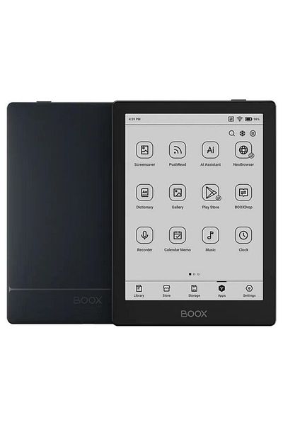 BOOX GO 6 6" E-Ink Tablet, Octa-Core, 2GB RAM, 32GB, Android 11, Black