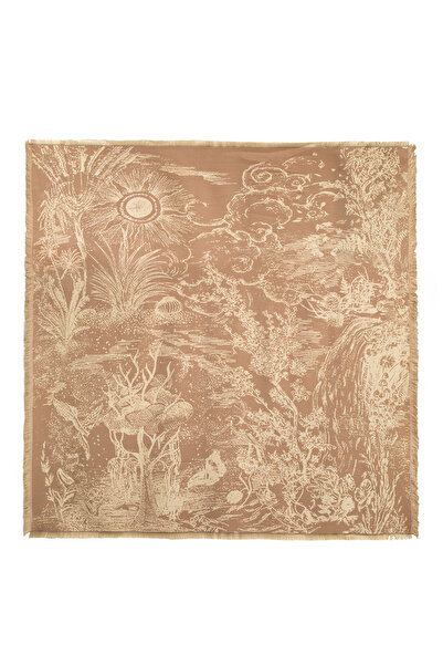CASHMERE AND SİLK MAWLANA (120 X 120) șal pătrat din mătase modal cu imprimeu...