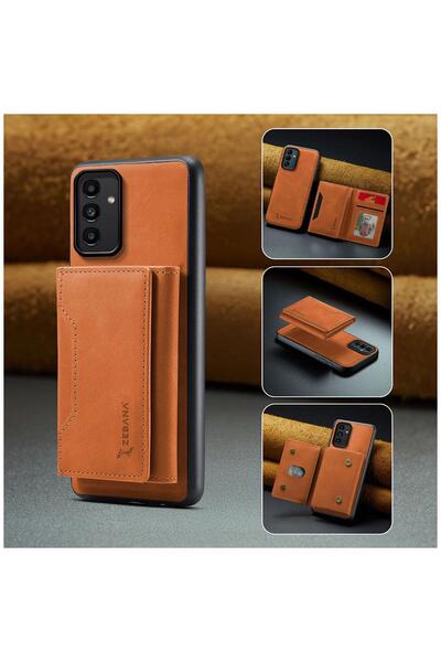 Zebana Samsung Galaxy A17 Compatible Case 2in1 Elite Class Wallet Leather Case Brown