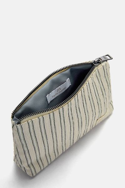 Pull & Bear Striped toiletry bag