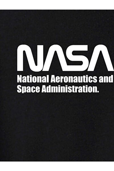 VBSVİBES Чоловіча чорна футболка великого розміру з космічним принтом Nasa