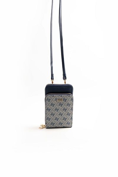 Silver Polo فضي وبولو رمادي - حقيبة هاتف نسائية بحزام Laci SP1011