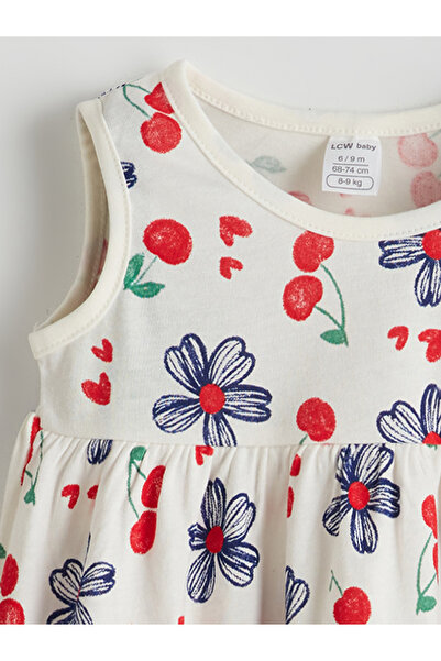 LC Waikiki Květinové dívčí šaty s výstřihem