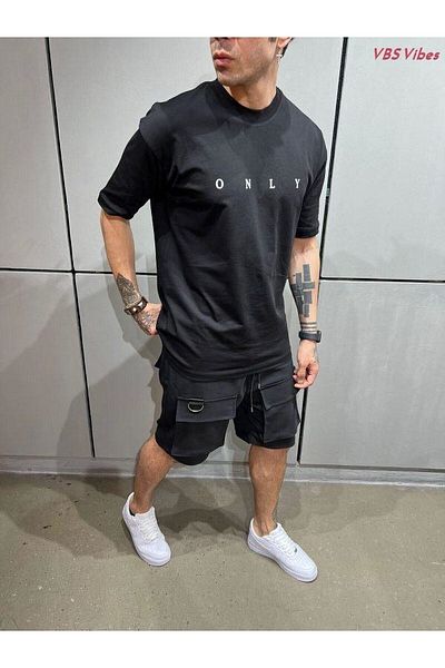 VBSVİBES Tricou negru cu imprimeu Oversize Only God unisex